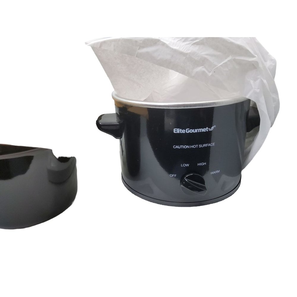 New Elite Gourmet MST239X Electric Round Slow Cooker.